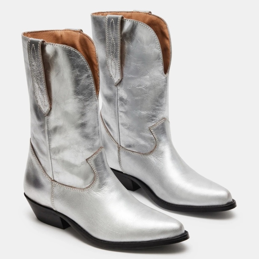 Steve Madden Rumer Boots :: Silver Size 6